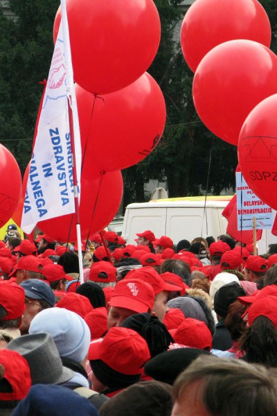 Delavske demonstracije 2007 - foto povečava