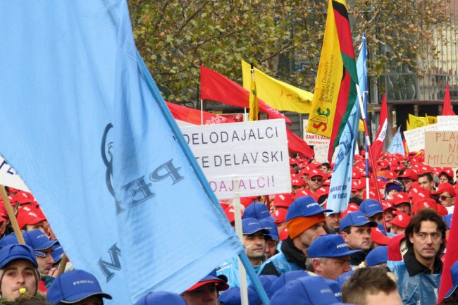 Delavske demonstracije 2007 - foto povečava