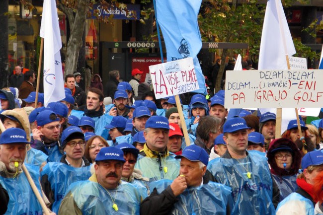 Delavske demonstracije 2007 - foto povečava