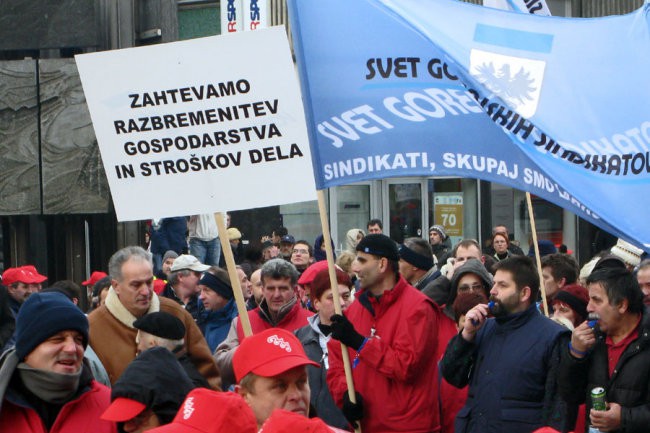 Delavske demonstracije 2007 - foto povečava