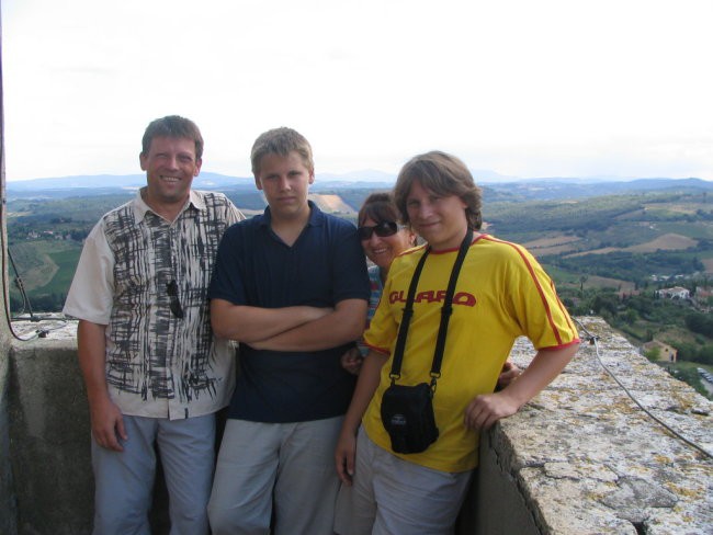 San Gimignano - on the top of the tower 