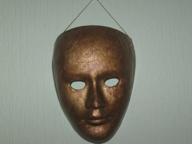 2 Maska zlata+patina (M)