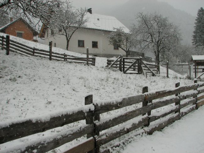 Zasneženo parkirišče - start ture