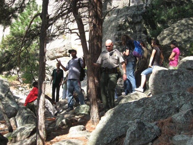 Vzpon na vrh Mt. Rushmor-a, na vrh kipov - foto povečava
