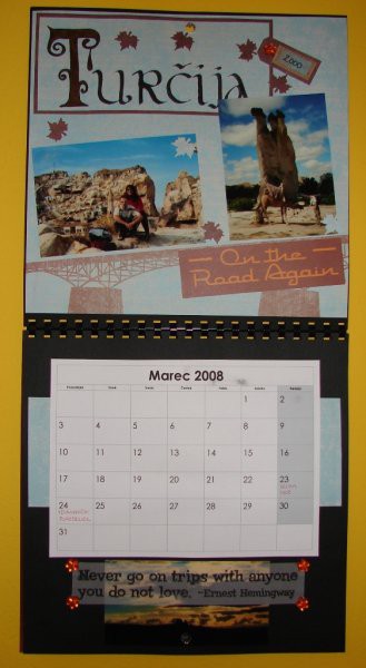 Scrapbook - Domači koledar "Od Turčije d - foto