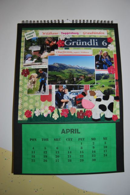 Scrapbook koledar - naša čudovita švica - foto