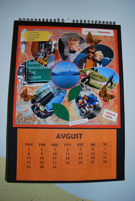 Scrapbook koledar - naša čudovita švica - foto povečava
