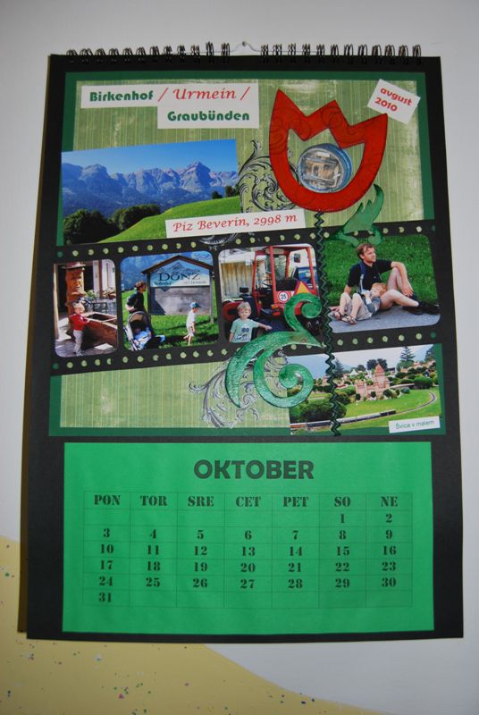 Scrapbook koledar - naša čudovita švica - foto povečava