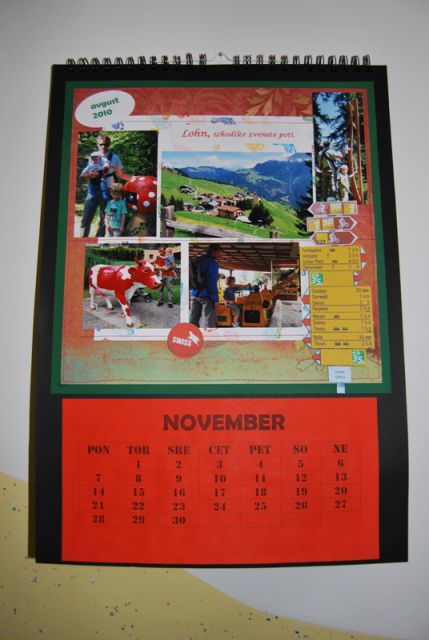 Scrapbook koledar - naša čudovita švica - foto