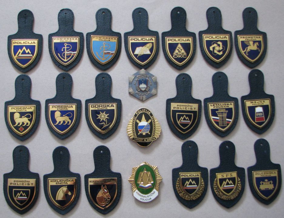 Police Slovenia badges