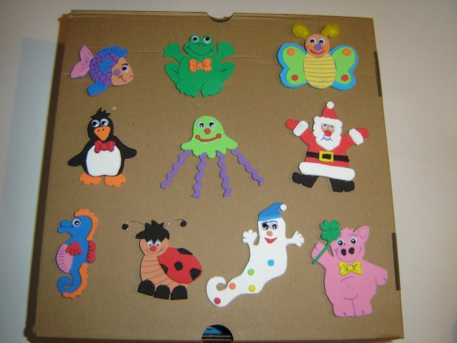 Moji magnetki za otroški swap - menjavo - na Skrinjici idej.