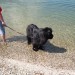 19.07.2009 Velenjsko jezero, Carlos prvič v takšni vodi