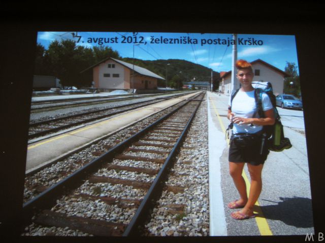 Pia Peršič : začetek poti-- Krško, železniška postaja.