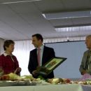 Generalni direktor Lisce Goran Kodelja, Marija Jazbec in Vojko Dvojmoč