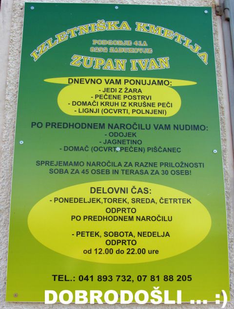 Pohod - Pipan - Kurja vas - Zupan - Gorica - Podgorica.