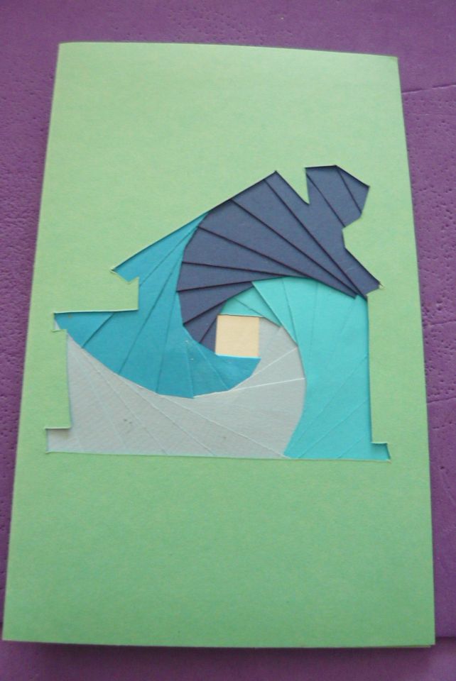 Voščilnice iris folding - foto povečava
