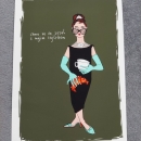 Audrey Hepburn A4 print, by Polonapolona