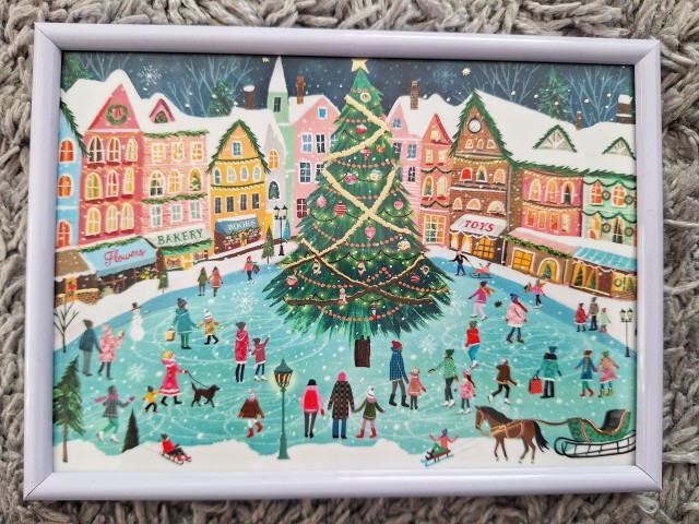 Okvirjena slika z zlatotiskom, 13x18cm