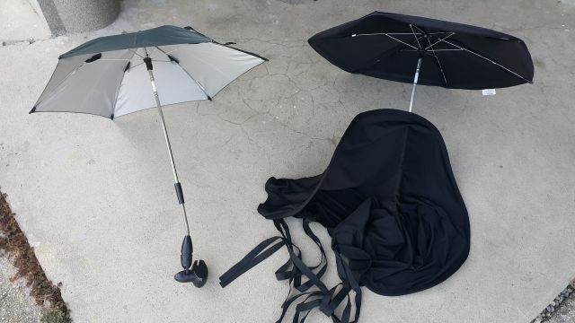 Voziček marela Cam, 2 dežnika + nosilec - foto