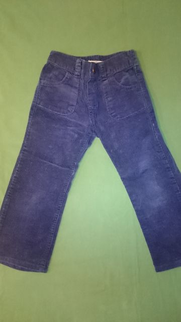 Modre žametne hlače Osh Kosh za deklice, 98, 3T