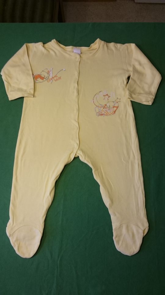 Rumena pižama pajacek Clar, št. 80