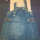 Jeans oblekica in majčka s kratkimi rokavi Bob de Baer (86, 12-18 mesecev)