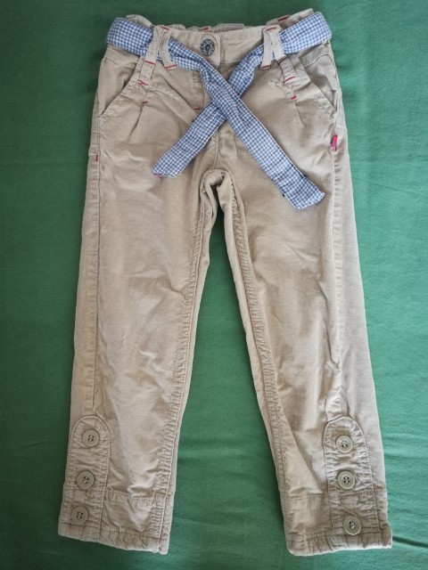 Rjave žametne hlače za deklico 116