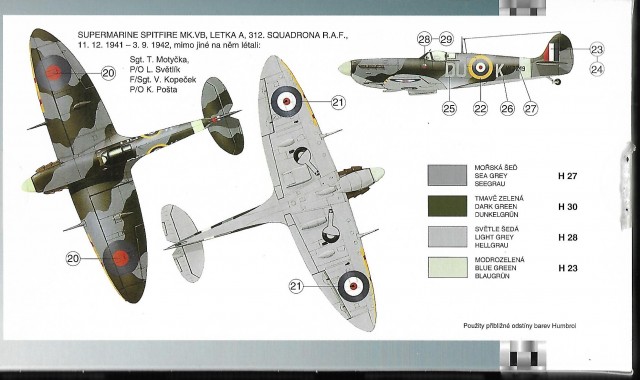 Spitfire MK.VB (znamke smer) - foto