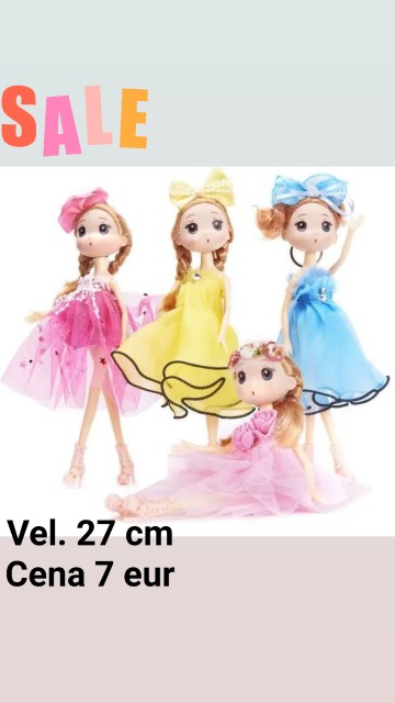 KOMPLET  4  PUNČK  ZA  IGRANJE  VEL.  26  CM