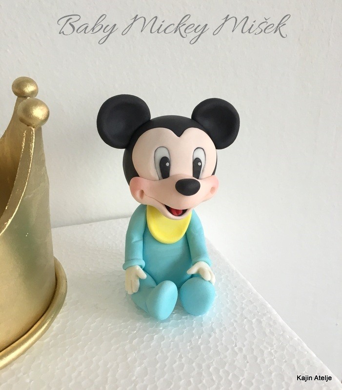 Figurica mišek  dojenček za torto