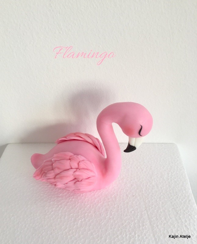 Figurica za torto flamingo