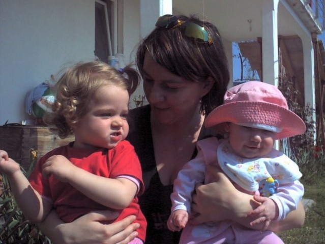 Teta Leni,sestrična Taja in jaz