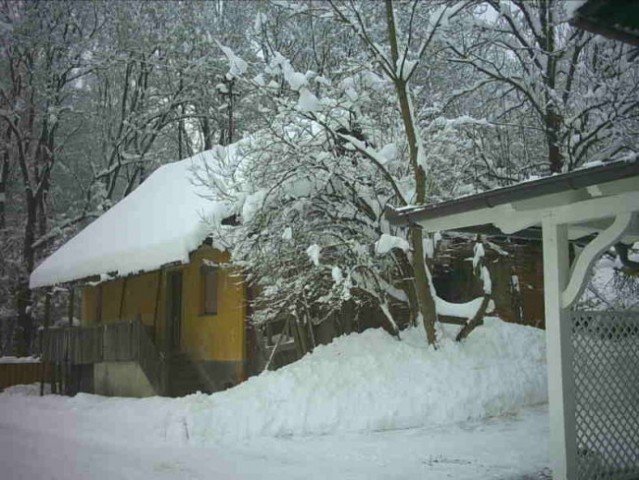 Stara hiša trbi težkega snega