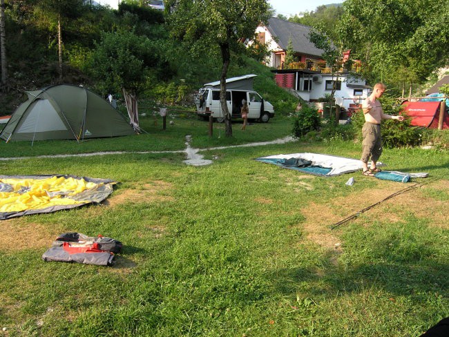 Camp ob sotočju Koritnice in Soče - Jul 2006