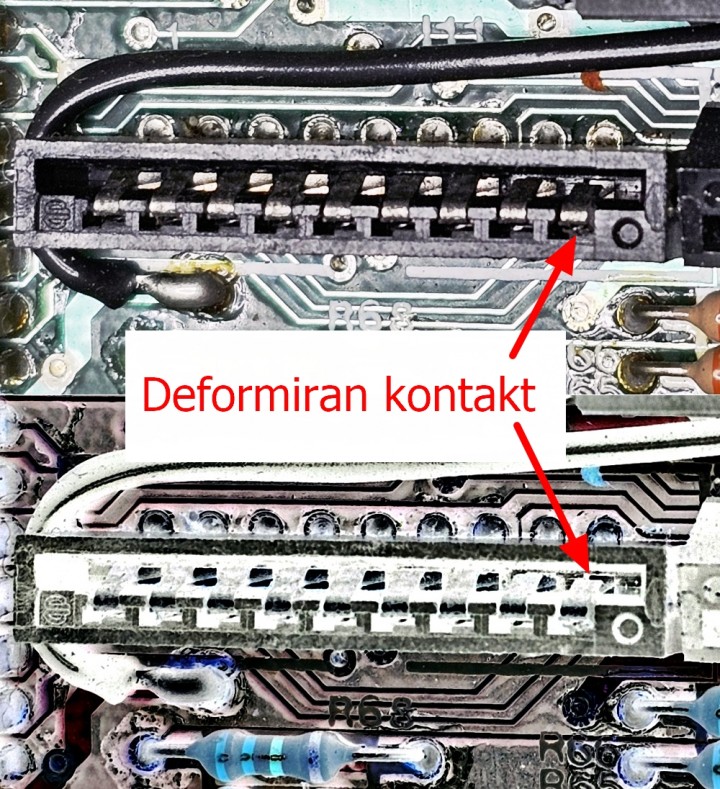  Konektor folije tipkovnice (malo igranja s pozitivom in negativom)