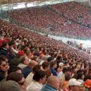 Polni tribuni Tevere ter v ozadju Curva Sud