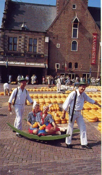 Praznik sira v mestu Alkmaar.
