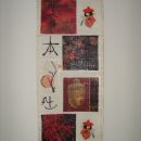 slika s šestimi različnimi servetki na starem kitajskem koledarju