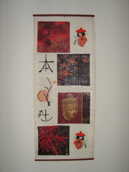 slika s šestimi različnimi servetki na starem kitajskem koledarju