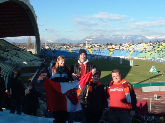 In the stadium ( Katja, Me, Polona & Simon )
