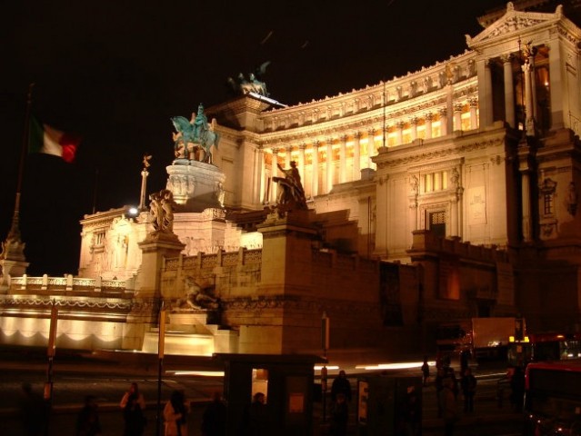 Piazza venezia at night