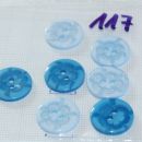 plastični gumbi z rožico modri