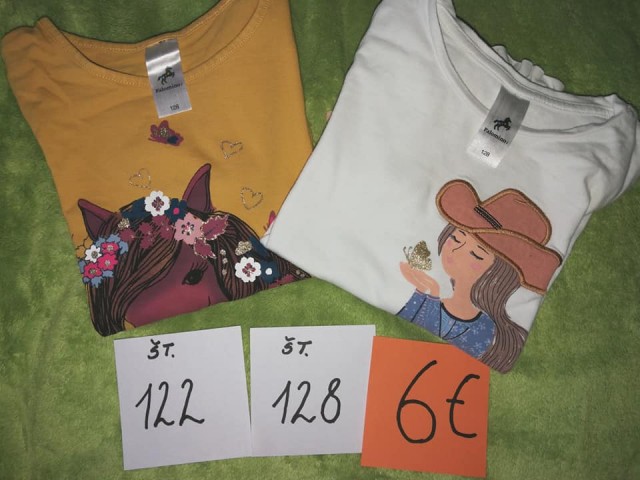 Bombažni majčki 122 128