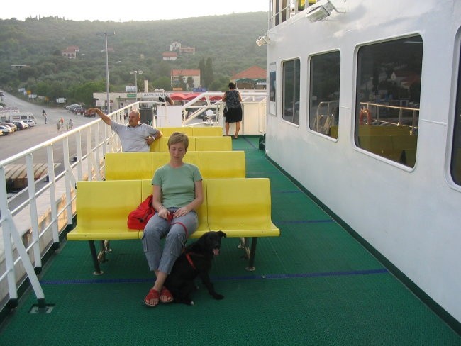 Jaz in šefica na trajektu za Zadar